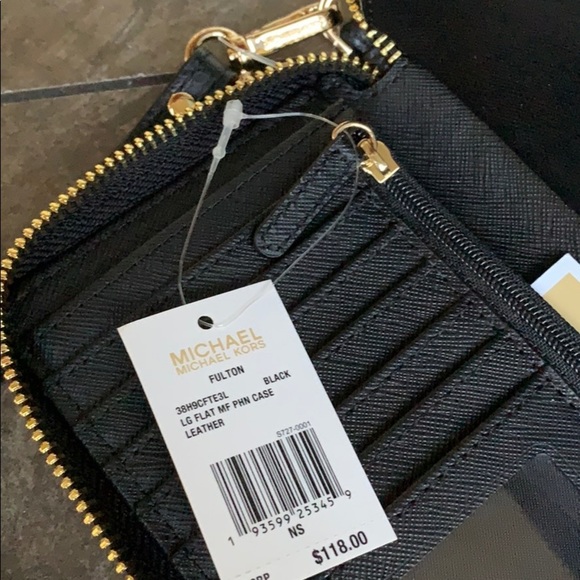 Michael Kors Fulton Lg Flat Phone Case Wristlet - Picture 2 of 16